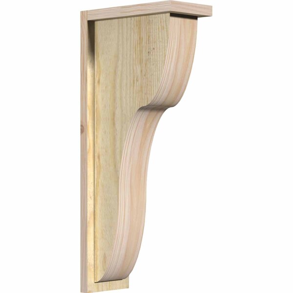 Ekena Millwork Carmel Rough Sawn Corbel w/Backplate, Douglas Fir, 6"W x 12"D x 28"H COR06X12X28CAR01RDF - main